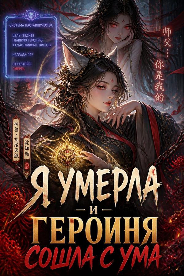 Я умерла — и героиня сошла с ума - обложка ранобэ читать онлайн