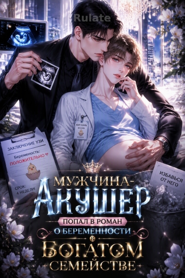 Мужчина-акушер попал в роман о беременности в богатом семействе - обложка ранобэ читать онлайн