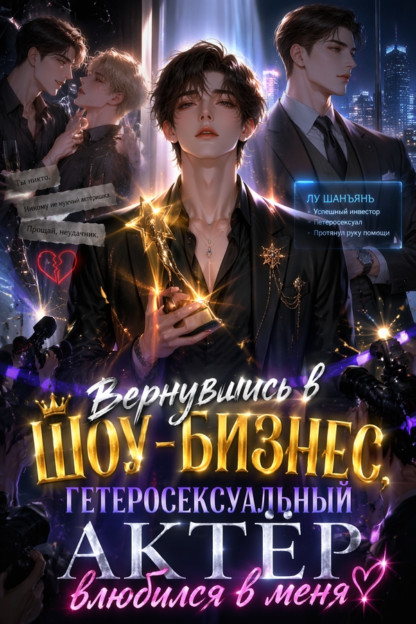 Вернувшись в шоу-бизнес, гетеросексуальный актёр влюбился в меня - обложка ранобэ читать онлайн
