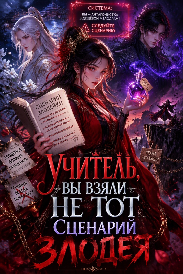 Учитель, вы взяли не тот сценарий злодея - обложка ранобэ читать онлайн